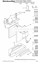 KitchenAid KUDS03STBL - ARCHITECT II Full Console Dishwasher 부품 목록