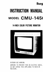 Ikegami CMU-1450 Instruction Manual