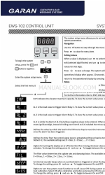 GARAN EWS-102 Calibración y configuración