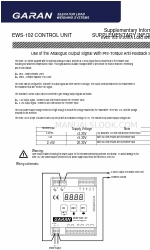 GARAN EWS-102 Informations complémentaires