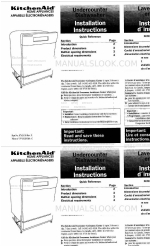 KitchenAid KUDS24SEWH0 Installation Instructions Manual