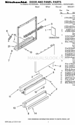 KitchenAid KUDS25SHBL1 Liste des pièces