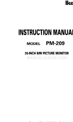 Ikegami PM-209 Manuale di istruzioni