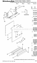 KitchenAid KUDS40FVBL0 Список деталей