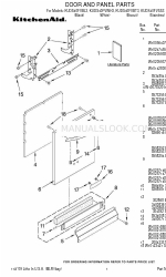 KitchenAid KUDS40FVBL3 Pièces pour portes et panneaux