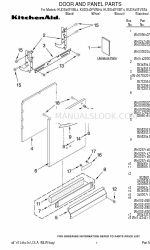 KitchenAid KUDS40FVBL4 Door And Panel Parts