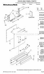 KitchenAid KUDS50FVBL - Superba - 5 Cycle Dishw Peças para portas e painéis