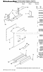 KitchenAid KUDS50FVBL0 Lista de peças