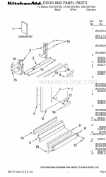 KitchenAid KUDT03FTBL1 Teileliste