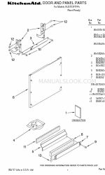 KitchenAid KUDT03FTPA - 24 Inch Fully Integrated Dishwasher Teileliste