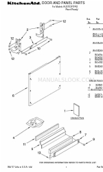 KitchenAid KUDT03FTPA2 부품 목록