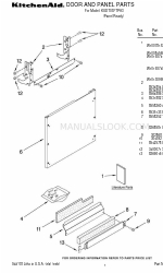 KitchenAid KUDT03FTPA3 Список деталей