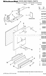 KitchenAid KUDT03STBL3 Lista de piezas