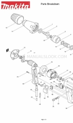 Makita 6905B Aufschlüsselung der Teile