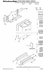 KitchenAid KUDU03FTBL2 Список деталей