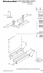 KitchenAid KUDU03FTPA0 부품 목록