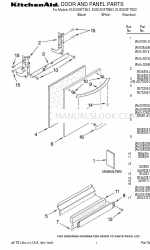 KitchenAid KUDU03FTWH3 Список деталей