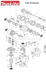 Makita 6922N Podział części