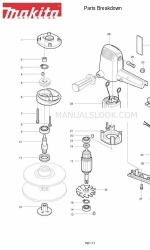 Makita 9218SB Opsplitsing onderdelen