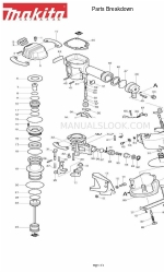 Makita AN451 Opsplitsing onderdelen