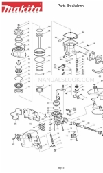 Makita AN621 Opsplitsing onderdelen