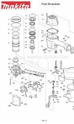 Makita AN901 Opsplitsing onderdelen