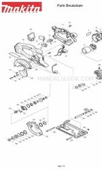 Makita BCS550 Opsplitsing onderdelen