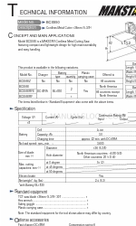 Makita BCS550 Informações técnicas