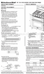 KitchenAid Architect II KDRS505XSS Specification Sheet