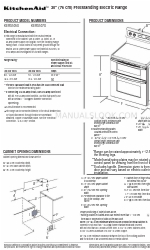 KitchenAid Architect Series II KERS505X Manual de dimensiones