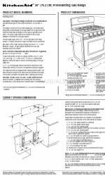 KitchenAid Architect Series II KGRS205T Dimensioni