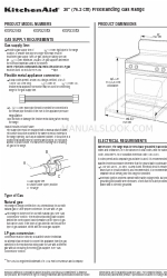 KitchenAid Architect Series II KGRS206X Manual de dimensiones