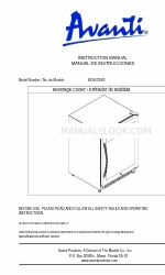 Avanti BCA57SSR Manuale di istruzioni