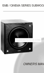 James Loudspeakers Cinema Series 소유자 매뉴얼