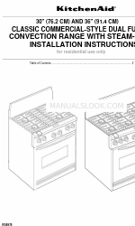 KitchenAid Architect Series KDRP767RSS 설치 지침 매뉴얼