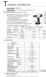 Makita BHP453Z Informations techniques