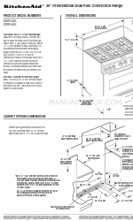 KitchenAid KDRP463L Manual de dimensões