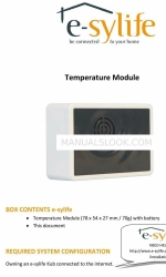 e-sylife Temperature Module Руководство по быстрой установке