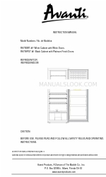 Avanti REFRIGERATOR RA758WT Manual de instrucciones