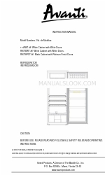 Avanti REFRIGERATOR RA758WT Manual de instrucciones