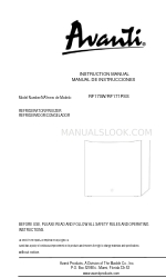 Avanti RF171PSS Instruction Manual