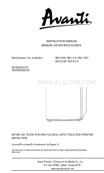 Avanti RM1711B Manual de instrucciones