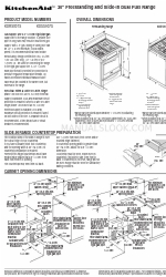 KitchenAid KDRS807S 치수 매뉴얼