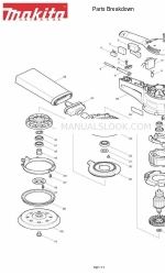 Makita BO6030 Repartição das peças