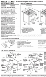 KitchenAid KDRS807X 치수 매뉴얼