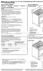 KitchenAid KDRS807X 치수 매뉴얼