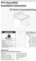 KitchenAid KERC508LSS0 Manual de instrucciones de instalación