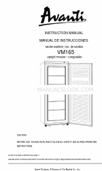 Avanti UPRIGHT FREEZER VM165 Manual de instrucciones