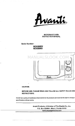 Avanti MO639MW Manual de instrucciones