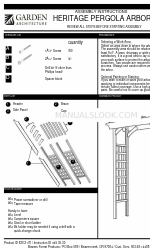 Garden Architecture HERITAGE PERGOLA ARBOR 조립 지침